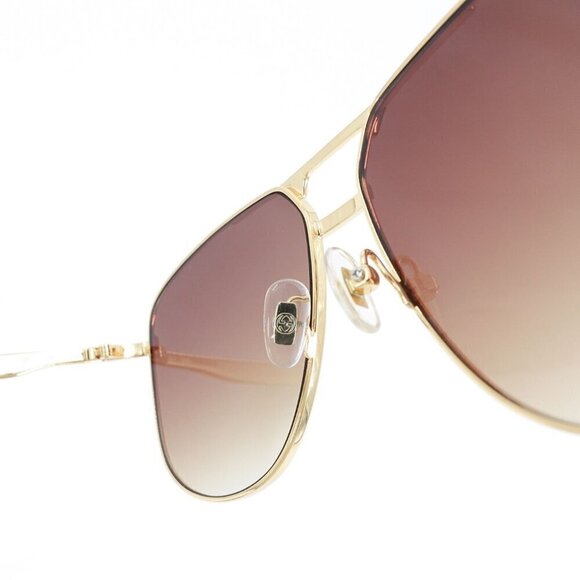 Gucci GG0336 Aviator Sunglasses Gold Brown OS - Picture 8 of 16